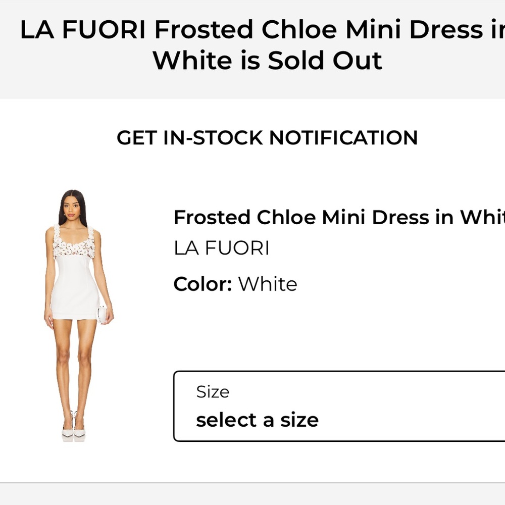 La Fuori Frosted Chloe Mini Dress White - Picture 4 of 9